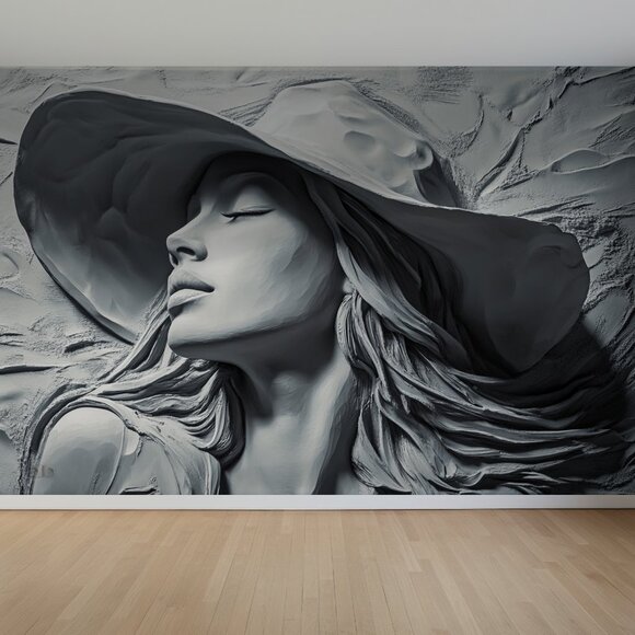 Lady In A Hat 3D Wallpaper - Picture 3 of 6